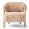 Brenna Modern Classic Brown Faux Shearling Arm Chair|Kathy Kuo Home