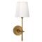 Visual Comfort Bryant Modern Classic Antique Brass White Glass Wallchiere Sconce|Kathy Kuo Home