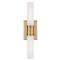 Visual Comfort Studio Keaton Modern Satin Brass 2 Light Bath Sconce|Kathy Kuo Home