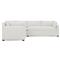 Weybridge Heathered Ivory Performance Corner Sectional - Right End - 110&quot;|Kathy Kuo Home
