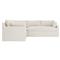 Weybridge Sea Salt Performance Slipcovered Corner Sectional - Right End - 110&quot;|Kathy Kuo Home
