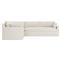Weybridge Sea Salt Performance Slipcovered Corner Sectional - Right End - 123&quot;|Kathy Kuo Home