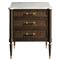 Melrose French Country Carrara Marble Mink Wood Nightstand|Kathy Kuo Home