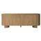 Paris Rustic Lodge Brown Oak Wood Sideboard|Kathy Kuo Home