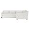 Pauline Heathered Ivory Performance Corner Sectional - Right End - 106&quot;|Kathy Kuo Home