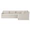 Pauline Sea Salt Performance Slipcovered Corner Sectional - Right End - 106&quot;|Kathy Kuo Home