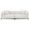 Adelle Heathered Ivory Performance Double Bumper Sectional - 116"|Kathy Kuo Home
