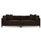 Adelle Dark Chocolate Double Bumper Sectional - 116&quot;|Kathy Kuo Home