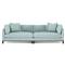 Adelle French Blue Double Bumper Sectional - 116&quot;|Kathy Kuo Home