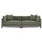 Adelle Sage Green Double Bumper Sectional - 116&quot;|Kathy Kuo Home