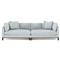 Adelle Pale Blue Double Bumper Sectional - 116&quot;|Kathy Kuo Home