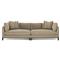 Adelle Wheat Double Bumper Sectional - 116&quot;|Kathy Kuo Home