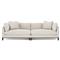 Adelle Heathered Cream Performance Double Bumper Sectional - 116&quot;|Kathy Kuo Home
