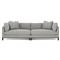 Adelle Nickel Performance Double Bumper Sectional - 116&quot;|Kathy Kuo Home