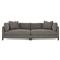 Adelle Truffle Performance Double Bumper Sectional - 116&quot;|Kathy Kuo Home
