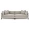 Adelle Dove Performance Double Bumper Sectional - 116&quot;|Kathy Kuo Home