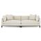 Adelle Vanilla Double Bumper Sectional - 116&quot;|Kathy Kuo Home
