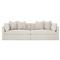 Adelle Sea Salt Performance Slipcovered Double Bumper Sectional - 116&quot;|Kathy Kuo Home