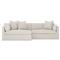 Adelle Sea Salt Performance Slipcovered Bumper Sectional - Left Bumper - 116&quot;|Kathy Kuo Home