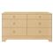 Worlds Away Kilmer Modern Classic Natural Grasscloth Double Dresser|Kathy Kuo Home