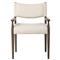 Odelia Modern Classic Cream Performance Wood Dining Arm Chair|Kathy Kuo Home