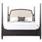 Allura French Country Beige Performance Black Oak Poster Bed - King|Kathy Kuo Home