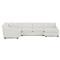 Avery Heathered Ivory Performance U-Chaise Sectional - Right Chaise - 145&quot;|Kathy Kuo Home