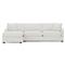 Avery Heathered Ivory Performance Chaise Sectional - Left Chaise - 110&quot;|Kathy Kuo Home