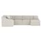 Avery Sea Salt Performance Slipcovered U-Chaise Sectional - Right Chaise - 145&quot;|Kathy Kuo Home