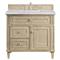 Gareth French Country Carrara Marble Whitewashed Wood Vanity Sink - 36&quot;|Kathy Kuo Home