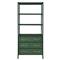 Worlds Away Flynn Modern Classic Green Bamboo Grasscloth Etagere|Kathy Kuo Home