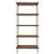 Worlds Away Harris Modern Classic Dark Burl Wood Antique Brass Etagere|Kathy Kuo Home