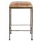 Geraldine Industrial Loft Brown Hair On Hide Iron Spindle Backless Counter Stool|Kathy Kuo Home