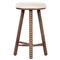 Tobi Rustic Lodge Brown Oak Wood Spindle Backless Counter Stool|Kathy Kuo Home