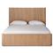 Azure Coastal Beach Natural Oak Panel Bed - Queen|Kathy Kuo Home