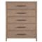 Greig Modern Classic Grey Oak Wood Tall Chest|Kathy Kuo Home