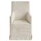 Gerald Modern Classic Beige Slipcovered Dining Arm Chair|Kathy Kuo Home