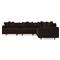 Toulouse Dark Chocolate Modular 5-Piece Corner Sectional - 129&quot;|Kathy Kuo Home