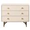 Tyra Modern Classic Cream Wood Nightstand|Kathy Kuo Home