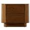 Paris Rustic Lodge Brown Acacia Wood Oval Nightstand|Kathy Kuo Home