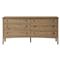 Adelaide Rustic Lodge Brown Aged Oak Double Dresser|Kathy Kuo Home