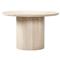 Orkins Modern Classic Cream Marble Round Outdoor Dining Table - 48&quot;|Kathy Kuo Home