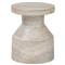 Oberlin Modern Classic Beige Concrete Outdoor End Table|Kathy Kuo Home