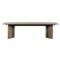 Jonathan Rustic Lodge Grey Teak Outdoor Dining Table - 110&quot;|Kathy Kuo Home