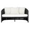 Porter Coastal White Upholstered Bronze Aluminum Woven Rope Outdoor Daybed|Kathy Kuo Home