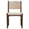 Hirom Rustic Lodge Woven Brown Teak Wood Outdoor Dining Chair|Kathy Kuo Home