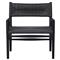 Mable Coastal Beach Black Wicker Teak Outdoor Chair|Kathy Kuo Home