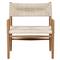 Mable Coastal Beach Off White Wicker Teak Outdoor Chair|Kathy Kuo Home