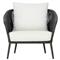 Porter Coastal White Upholstered Grey Aluminum Outdoor Lounge Chair|Kathy Kuo Home