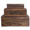 Waverly Rustic Lodge Brown Wood Vintage Decorative Box - Set of 3|Kathy Kuo Home